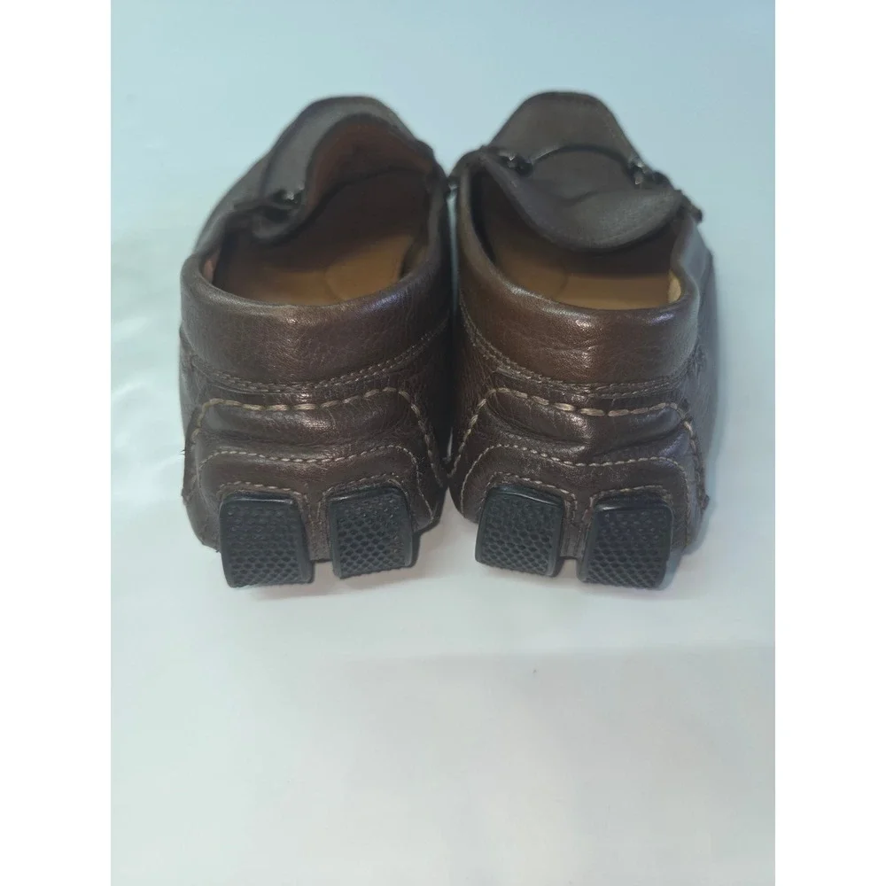 Clarks 1825 Bit Loafers Men 8.5 Brown Pebbled Leather Driving Mocs 16326 Ashmont